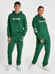 Bluza z logo Hummel Legacy. Zielone bluzy damskie Hummel, na wiosnę, m, bez wzorów, z bawełny, z kapturem. Za 182.70 zł.