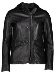 Buffalo Skórzana kurtka w kolorze czarnym rozmiar: 38. Czarne kurtki damskie Buffalo, bez wzorów, ze skóry, bez kaptura. Za 485.45 zł.