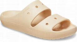 Klapki Dla Dorosłych Crocs Classic V2 Sandal. Brązowe klapki damskie Crocs, bez wzorów, z materiału, bez obcasa, bez zapięcia. Za 135.99 zł.