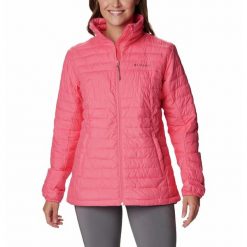 Kurtka Turystyczna Puchowa Damska Columbia Silver Falls Full Zip Jacket. Czerwone kurtki damskie Columbia, xs, bez wzorów, z puchu, bez kaptura. Za 386.99 zł.