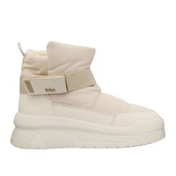 Buty Lee Cooper LCJ-24 beżowy. Brązowe śniegowce damskie z materiału. Za 285.68 zł.