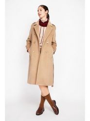 ASSUILI Płaszcz przejściowy w kolorze beżowym rozmiar: 34. Brązowe płaszcze damskie Assuili, z aplikacjami, z tkaniny, bez kaptura. Za 461.21 zł.