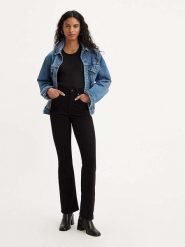 Levi's Dżinsy "725" - Bootcut fit - w kolorze czarnym rozmiar: W29/L34. Czarne jeansy damskie Levi's, z podwyższonym stanem. Za 206.42 zł.