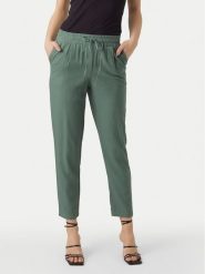 Vero Moda Spodnie materiałowe Jesmilo 10279691 Zielony Regular Fit. Zielone spodnie materiałowe damskie Vero Moda, bez wzorów, ze lnu. Za 79.99 zł.