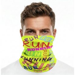 Lekki komin do biegania – jaskrawy żółty. Żółte kominy damskie C-LAB, bez wzorów. Za 104.50 zł.