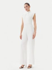 Rinascimento Kombinezon CFC0123795003 Biały Regular Fit. Białe sukienki damskie Rinascimento, bez wzorów, z syntetyku, bez ramiączek. Za 329.99 zł.