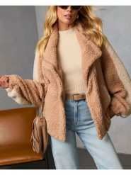 LA Angels Kurtka pluszowa w kolorze beżowym rozmiar: XL. Brązowe kurtki damskie LA Angels, xl, bez wzorów, bez kaptura. Za 217.99 zł.