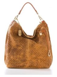 Anna Morellini Skórzany shopper bag "Caroline" w kolorze jasnobrązowym - 42 x 38 x 17 cm rozmiar: onesize. Brązowe shopper bag Anna Morellini, bez wzorów, z materiału, na ramię, bez dodatków. Za 239.95 zł.