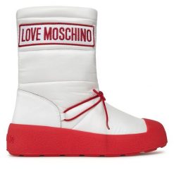 Śniegowce LOVE MOSCHINO. Białe śniegowce damskie Love Moschino. Za 1,769.00 zł.