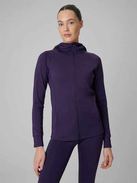 4F Bluza treningowa regular szybkoschnąca damska - fioletowy M. Fioletowe bluzy damskie 4F, m, bez wzorów. W wyprzedaży za 139.99 zł.