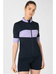 Super.natural Koszulka kolarska "Grava" w kolorze granatowym rozmiar: S. Niebieskie koszulki damskie super.natural, s, bez wzorów, z materiału, bez kołnierzyka, bez ramiączek. Za 282.99 zł.