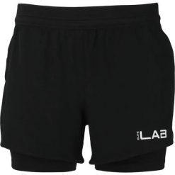 Damskie szorty 2 w 1 Elite Lab Core. Czarne spodenki sportowe damskie ELITE LAB, s, bez wzorów, z materiału, do biegania. Za 138.00 zł.