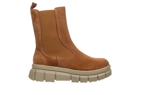 Botki Bayla-161 188 2103 53 Coconut Suede 161637, Brązowy, Skóra naturalna - 37. Brązowe botki damskie Bayla, na zimę, z gumy, eleganckie, z okrągłym noskiem, za kostkę, bez obcasa, bez zapięcia. W wyprzedaży za 242.10 zł.