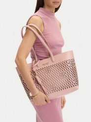 Nine West Torebka CEO-Bleeker Petal-LDA8699A Różowy. Czerwone shopper bag Nine West, bez wzorów, ze skóry, bez dodatków. Za 269.99 zł.