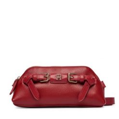 Torebka Tommy Hilfiger. Czerwone listonoszki damskie Tommy Hilfiger, bez wzorów, bez dodatków. Za 409.99 zł.