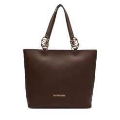 Torebka LOVE MOSCHINO. Brązowe shopper bag Love Moschino, bez dodatków. Za 1,009.00 zł.