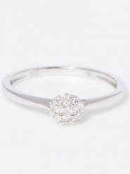 DIAMOND & CO Złoty pierścionek "Mon Unique" z diamentami rozmiar: 52. Szare pierścionki damskie Diamond & Co, z diamentem, złote. Za 913.20 zł.
