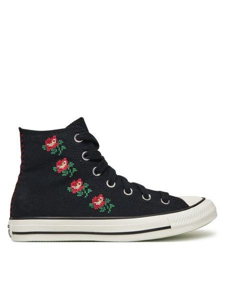 Converse Trampki Chuck Taylor All Star Rose Cross Stitch A13657C Czarny. Czarne trampki damskie Converse, bez wzorów, z materiału, bez zapięcia. Za 249.99 zł.