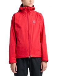 Haglöfs Kurtka softshellowa "Glide" w kolorze czerwonym rozmiar: L. Czerwone kurtki sportowe damskie Haglöfs, l, bez wzorów, bez kaptura. Za 565.99 zł.