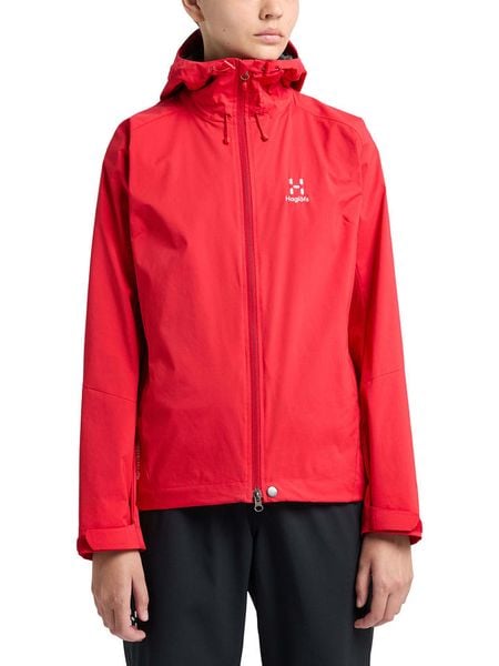 Haglöfs Kurtka softshellowa "Glide" w kolorze czerwonym rozmiar: S. Czerwone kurtki sportowe damskie Haglöfs, s, bez wzorów, bez kaptura. Za 589.95 zł.