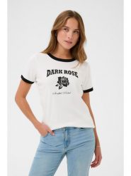 Kaffe Koszulka w kolorze białym rozmiar: XXL. Białe bluzki damskie Kaffe, xxl, bez wzorów, bez kołnierzyka, bez ramiączek. Za 104.99 zł.