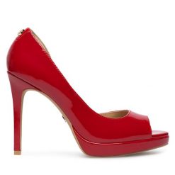 Szpilki Nine West. Czerwone szpilki damskie Nine West, bez wzorów, bez obcasa, na szpilce, bez zapięcia. Za 219.99 zł.