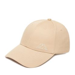 Czapka z daszkiem Kappa. Brązowe czapki z daszkiem damskie Kappa, bez wzorów. Za 49.99 zł.