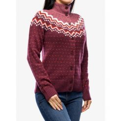 Bluza damska Fjallraven Ovik Knit Cardigan. Czerwone bluzy damskie Fjällräven, l, bez wzorów, bez kaptura. Za 759.99 zł.