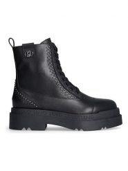 Liu Jo Skórzane botki w kolorze czarnym rozmiar: 38. Czarne botki damskie Liu Jo, bez obcasa, bez zapięcia. Za 436.14 zł.