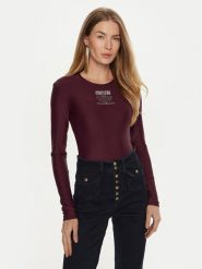 Versace Jeans Couture Body 77HAM221 Bordowy Slim Fit. Czerwone body i gorsety Versace Jeans Couture, bez wzorów, z jeansu. Za 339.99 zł.