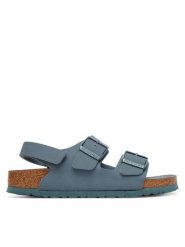 Birkenstock Sandały Milano As 1031647 D Niebieski. Niebieskie sandały chłopięce Birkenstock, ze skóry, bez zapięcia. Za 319.99 zł.