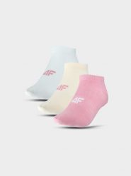 4F Skarpety casual przed kostkę (3-pack) damskie - multikolor 35-38. Skarpetki damskie 4F, bez wzorów, z bawełny. Za 44.99 zł.