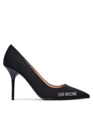 LOVE MOSCHINO Szpilki JA10299G0NIM0000 Czarny. Czarne szpilki damskie Love Moschino, bez wzorów, z materiału, bez obcasa, na szpilce, bez zapięcia. Za 739.99 zł.
