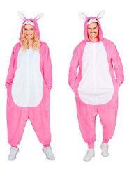 Carnival Party Kombinezon kostiumowy "Bunny" w kolorze jasnoróżowo-białym rozmiar: XXL. Białe kombinezony damskie Carnival Party, xxl, bez wzorów, bez kołnierzyka, bez ramiączek, krótkie. Za 130.99 zł.
