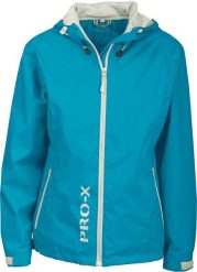 Damska kurtka wodoodporna Pro-X Elements Flash. Niebieskie kurtki damskie PRO-X ELEMENTS, bez wzorów, z poliamidu, bez kaptura. Za 333.50 zł.