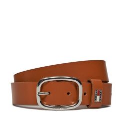 Pasek Damski Tommy Jeans. Brązowe paski damskie Tommy Jeans, bez wzorów, z jeansu. Za 152.99 zł.