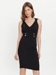 Rinascimento Sukienka koktajlowa CFC0019370002 Czarny Slim Fit. Czarne sukienki damskie Rinascimento, bez wzorów, z syntetyku, wizytowe, bez ramiączek. Za 559.99 zł.