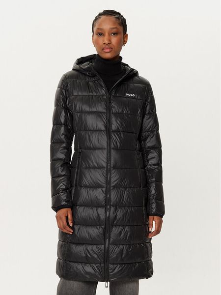 HUGO Kurtka zimowa Famalia-2 50519407 Czarny Slim Fit. Czarne kurtki damskie Hugo, na zimę, l, bez wzorów, z syntetyku, bez kaptura. Za 839.99 zł.