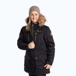 Kurtka zimowa damska Pinewood Finnveden Winter Parka. Czarne kurtki damskie PINEWOOD, na jesień, bez kaptura. Za 739.99 zł.