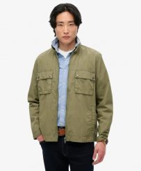 Superdry Kurtka Essentials z zamkiem z bawełny. Zielone kurtki damskie Superdry, uniwersalny, bez wzorów, z bawełny, bez kaptura. Za 389.90 zł.