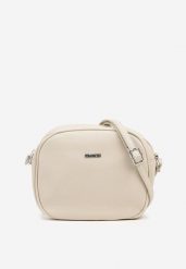 Jasnobeżowa Okrągła Torebka na Pasku z Kieszonkami Malireia. Brązowe shopper bag Renee, bez wzorów, z jeansu, małe, bez dodatków. Za 59.99 zł.