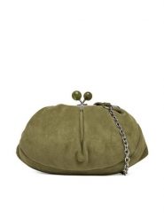 Weekend Max Mara Torebka 2525516164650 Khaki. Brązowe torebki wieczorowe damskie Weekend Max Mara, bez wzorów, ze skóry, bez dodatków. Za 1,239.00 zł.