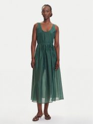Marella Sukienka codzienna Nez 2515221172 Zielony Regular Fit. Zielone sukienki damskie Marella, bez wzorów, z bawełny, bez ramiączek. Za 939.99 zł.