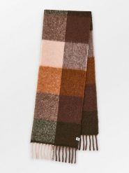 Becksöndergaard Szal w kolorze brązowo-ciemnozielonym - 200 x 33 cm rozmiar: onesize. Brązowe szaliki damskie Becksöndergaard, bez wzorów, z materiału. Za 217.99 zł.