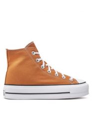 Converse Trampki Chuck Taylor All Star Lift Platform Hi A11537C Pomarańczowy. Brązowe trampki damskie Converse, bez wzorów, z materiału, bez zapięcia. Za 259.99 zł.