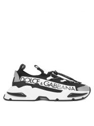 Dolce&Gabbana Sneakersy DA5203 AB068 Czarny. Czarne obuwie sportowe damskie Dolce&Gabbana, z materiału, bez zapięcia. Za 1,909.00 zł.