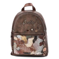 Brązowy Elegancki Plecak Damski Anekke. Brązowe plecaki Anekke, bez wzorów, ze skóry ekologicznej. Za 399.00 zł.