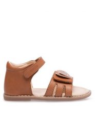 Lasocki Kids Sandały PATI 3421-A Brązowy. Brązowe sandały dziewczęce Lasocki Kids, ze skóry, bez obcasa, bez zapięcia. Za 129.99 zł.