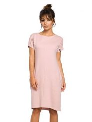 Be Wear Sukienka w kolorze jasnoróżowym rozmiar: L. Różowe sukienki damskie Be Wear, bez wzorów, bez ramiączek. Za 188.85 zł.