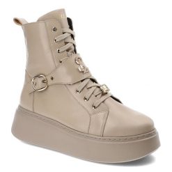 Beżowe Sneakersy Libero Obuwie Damskie Premium. Brązowe kozaki damskie Libero, z materiału, przed kolano, bez obcasa, bez zapięcia. Za 409.00 zł.